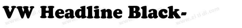 VW Headline Black字体转换